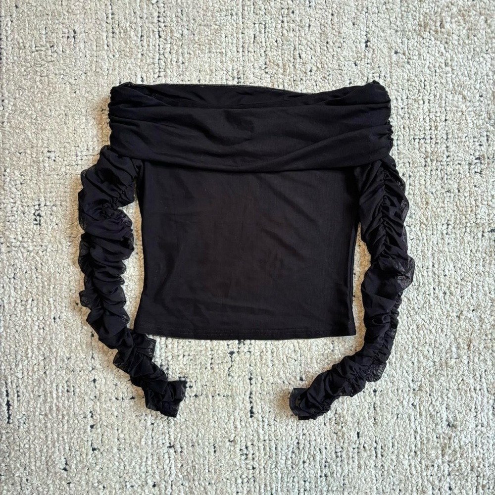 I.AM.GIA Black Mesh Top